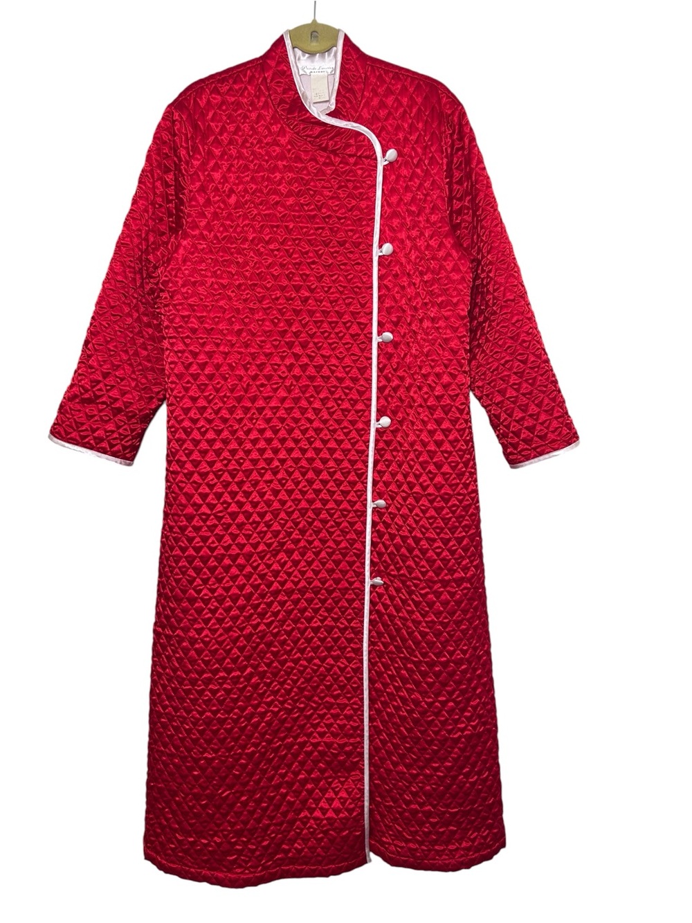 Vintage Natori private luxuries red quilted robe size medium Asian kimono